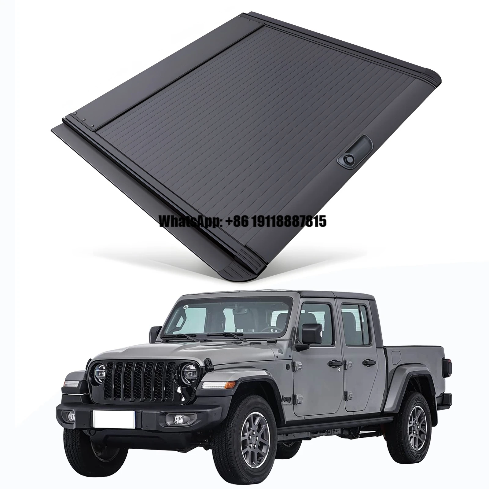 Electric Hard Aluminium Retractable Roller Lid Roll up Tonneau Cover Waterproof Trunk Rear Automatic for JEEP Gladiator JT
