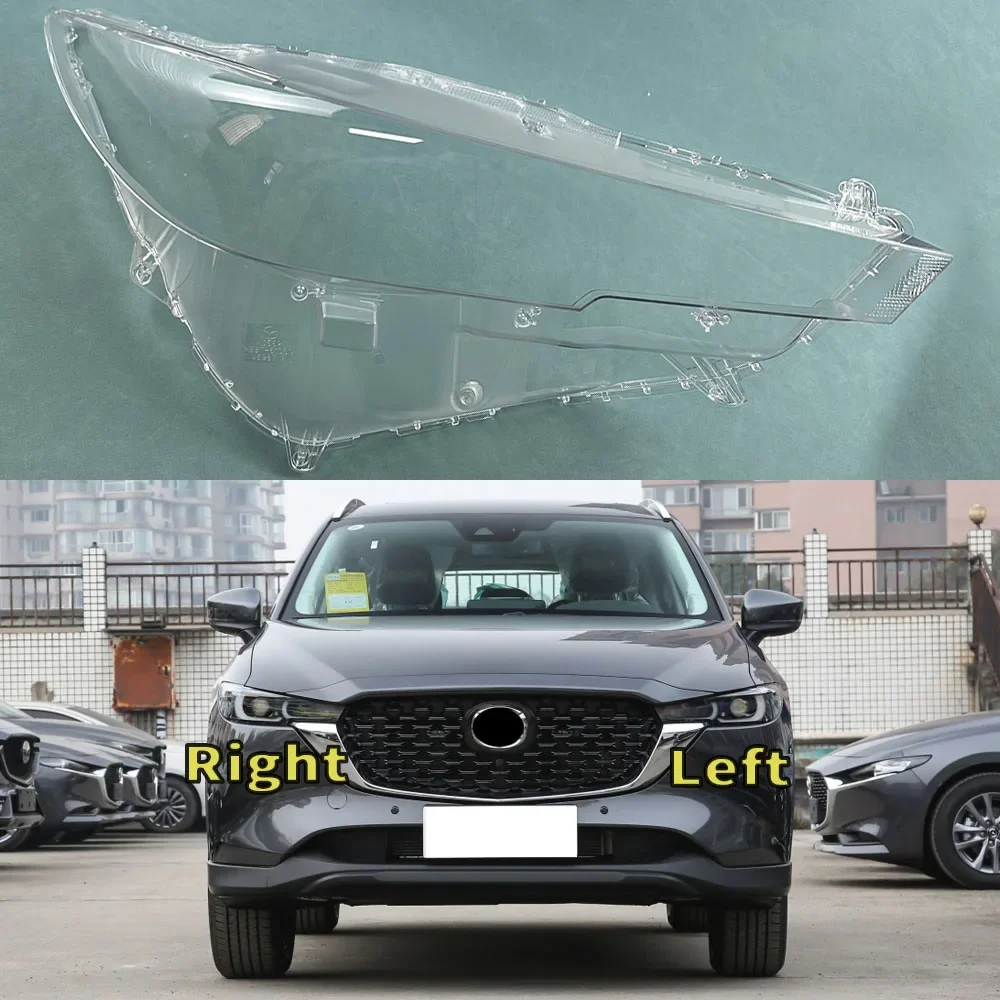 

For Mazda CX-5 2022 2023 Headlights Shell Transparent Lampshdade Headlamp Cover Lamp Shade Plexiglass Replace Original Lens