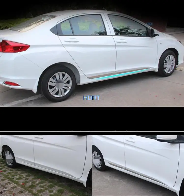 

Для Honda City 2015 2016 2017 4 шт. наружная Боковая дверь из нержавеющей стали, боковой корпус, молдинг, лента, крышка, отделка, украшение