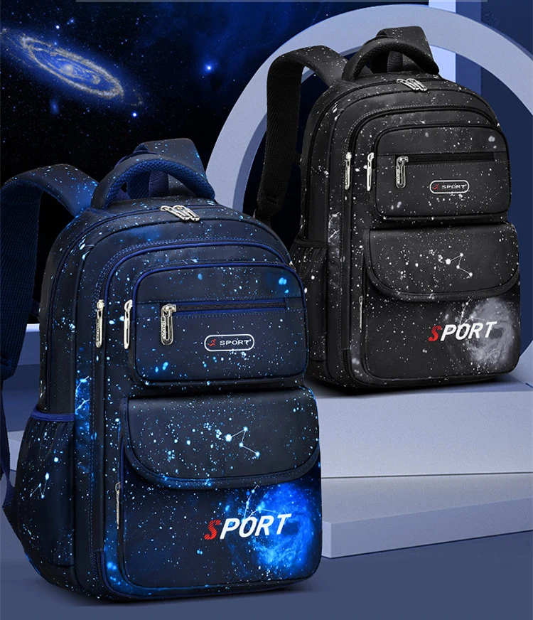 Starry Sky Print Backpack School Bag Back Pack For Boy Kid Teenager Schoolbag Male Primary Bookbag Bagpack Book Teen mochila