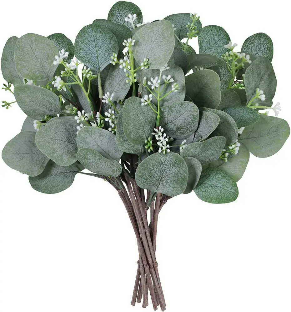 10/20 Stuks Kunstplanten Eucalyptus Blad Thuis Vaas Decoroutdoor Tuin Binnenplaats Bruiloft Bruid Bloem Krans Bloem Gift Props