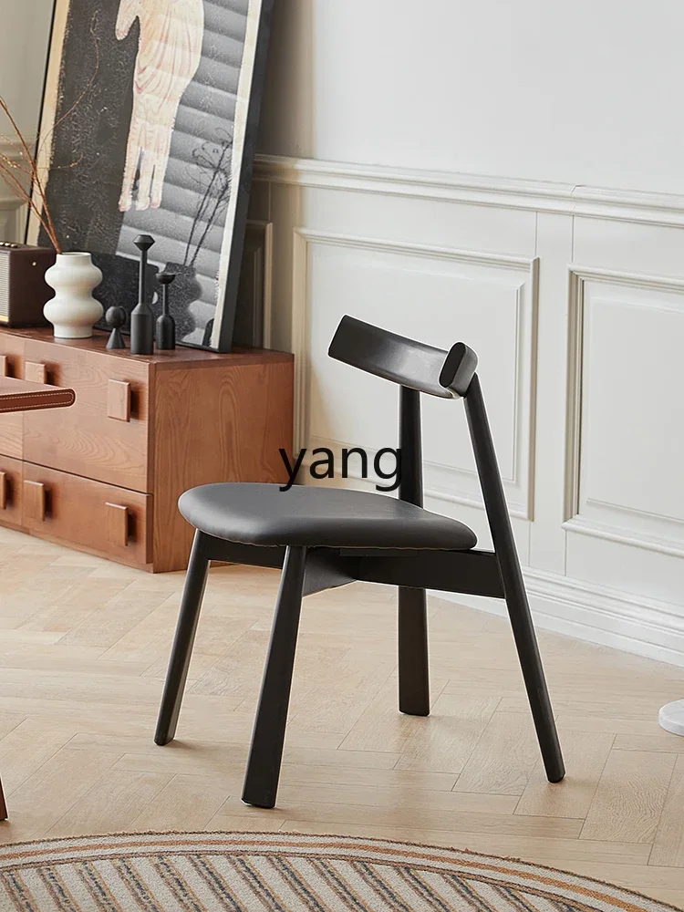 Yhl light luxury solid wood leisure chair home restaurant cafe dining chair back chair