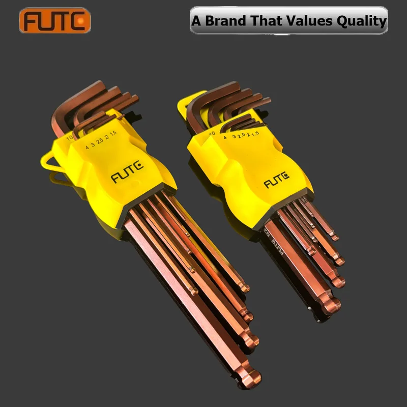 

9PCS Hex Allen Key Set 1.5-10mm Allen Keys Long Arm Set Of Allen Keys Hex Screwdriver Set Bicycle Repair Hex Hand Tools