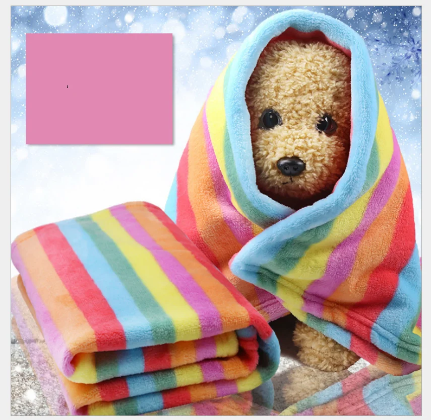 customize autumn and winter pet supplies flannel warm pet blanket tiger pattern pet dog cat teddy blanket