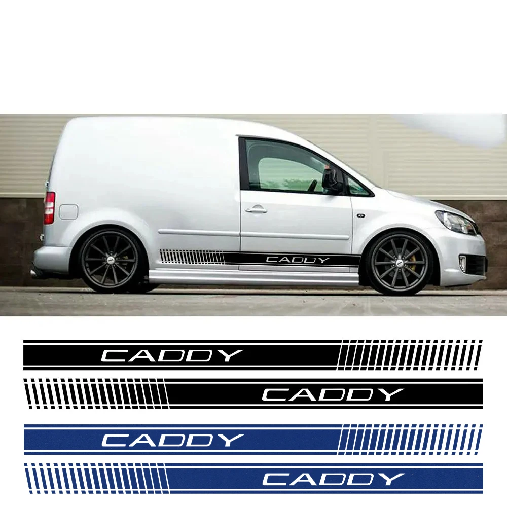 for VW CADDY  MK1 MK2 MK3 MK4 4 3 2 Maxi Kombi Side Stripes SPORT LINE Decals Stickers Van Graphics