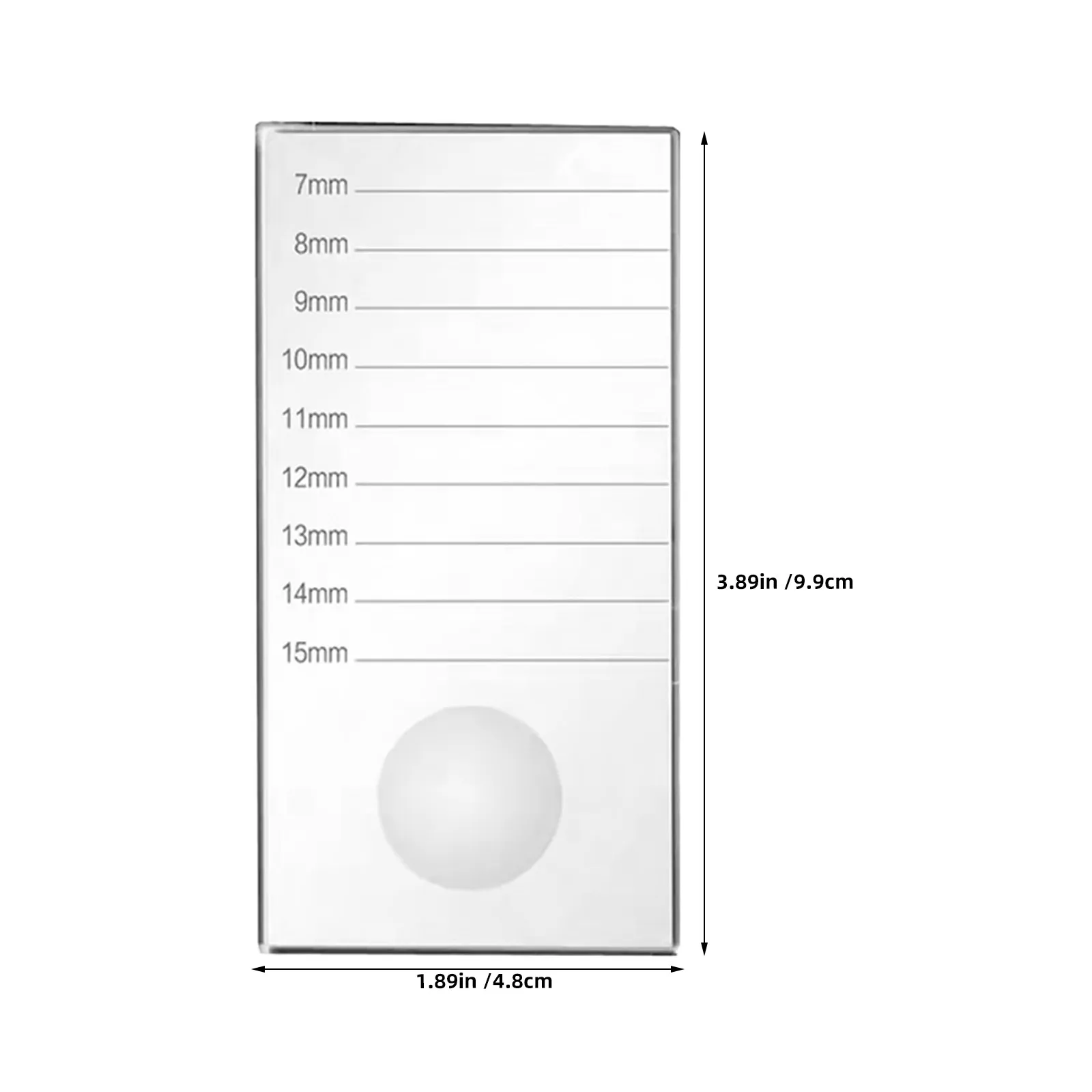 3Pcs Transparent Glass Lash Pallet Rectangle Lash Strip Holder Scale Plate extension Organizer Nail Art Glue Board