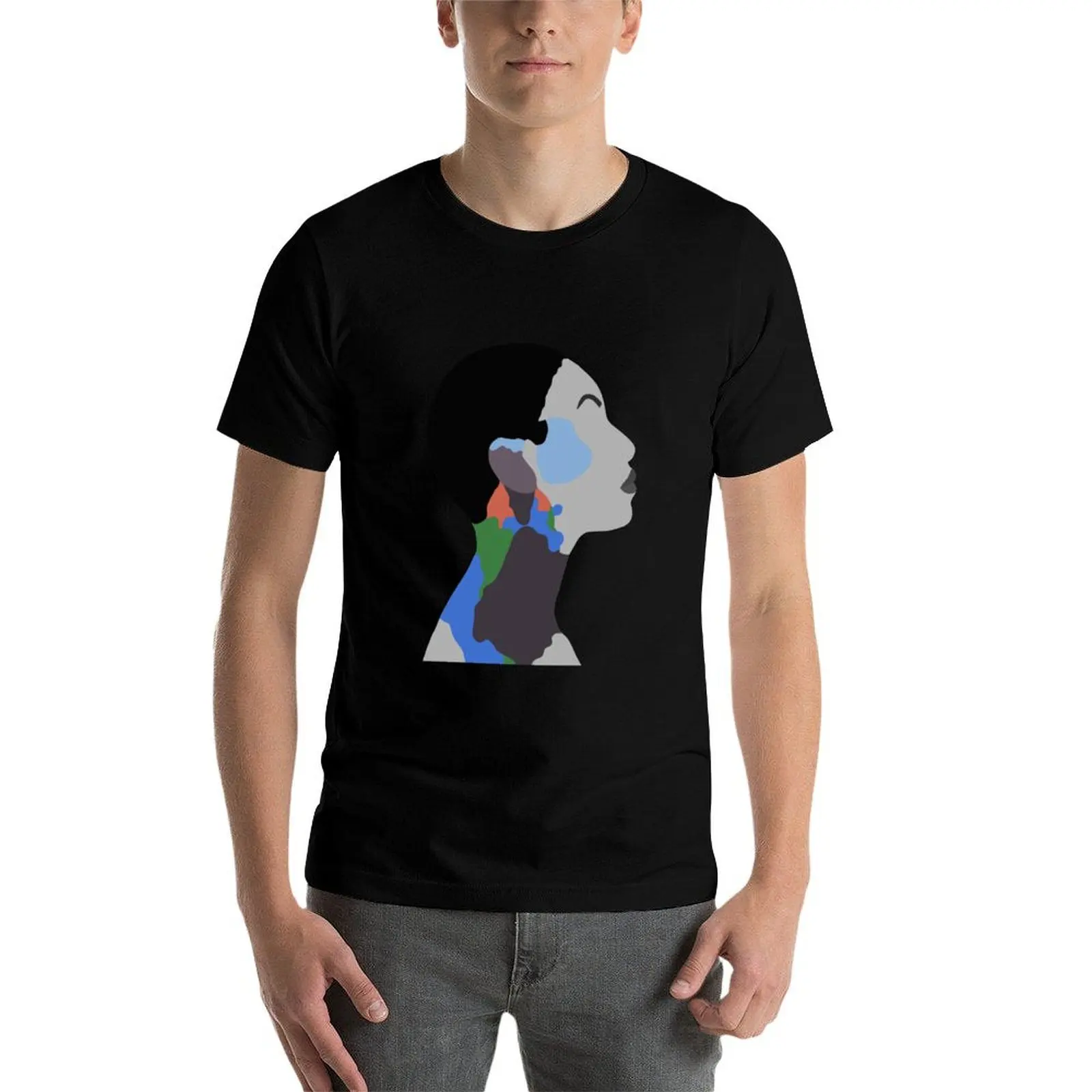 Dominique Fils-Aimé Outline T-Shirt Big Size Short Sleeve Tee for Men view 4