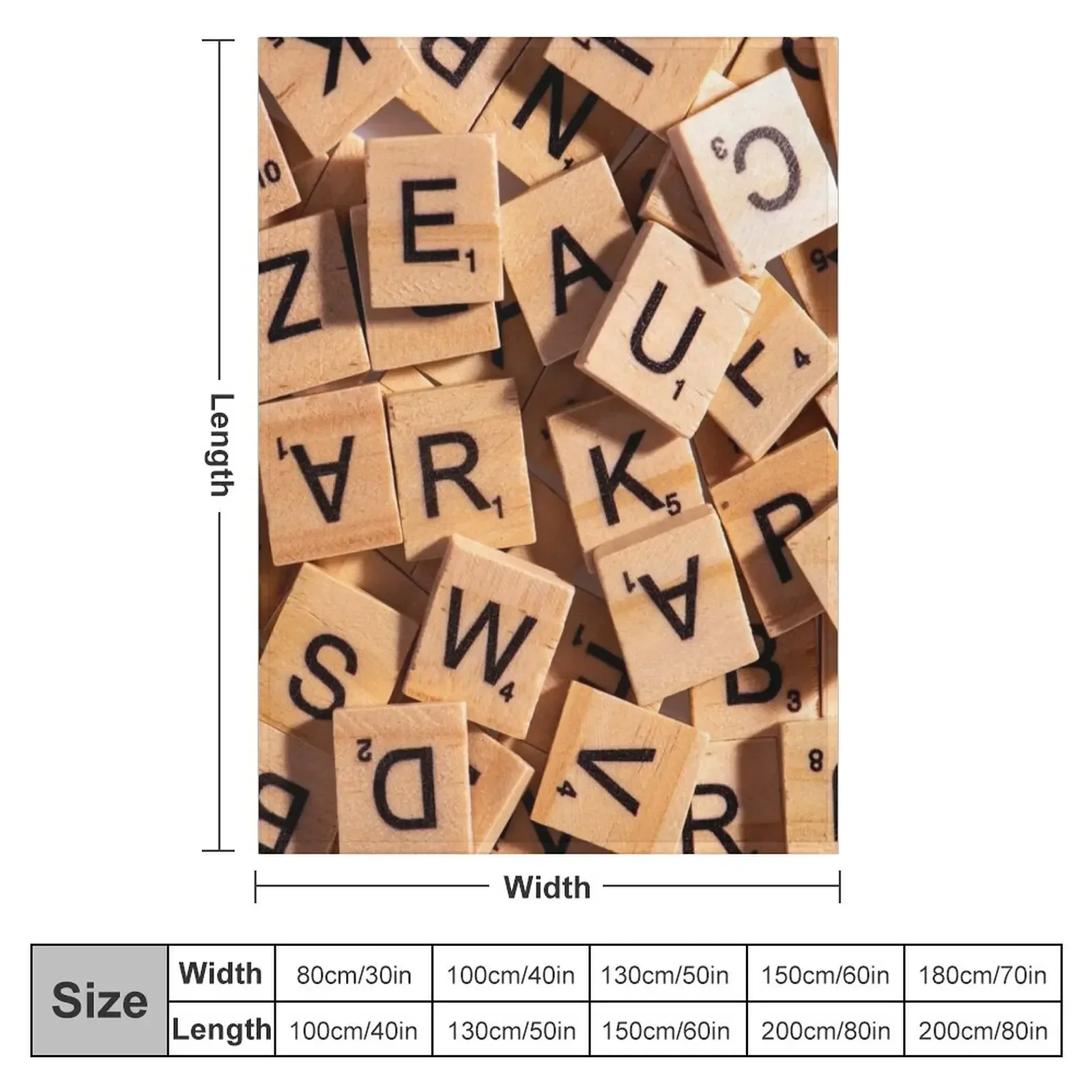 Wooden Letter Tiles Throw Blanket Extra Large Throw halloween Blankets