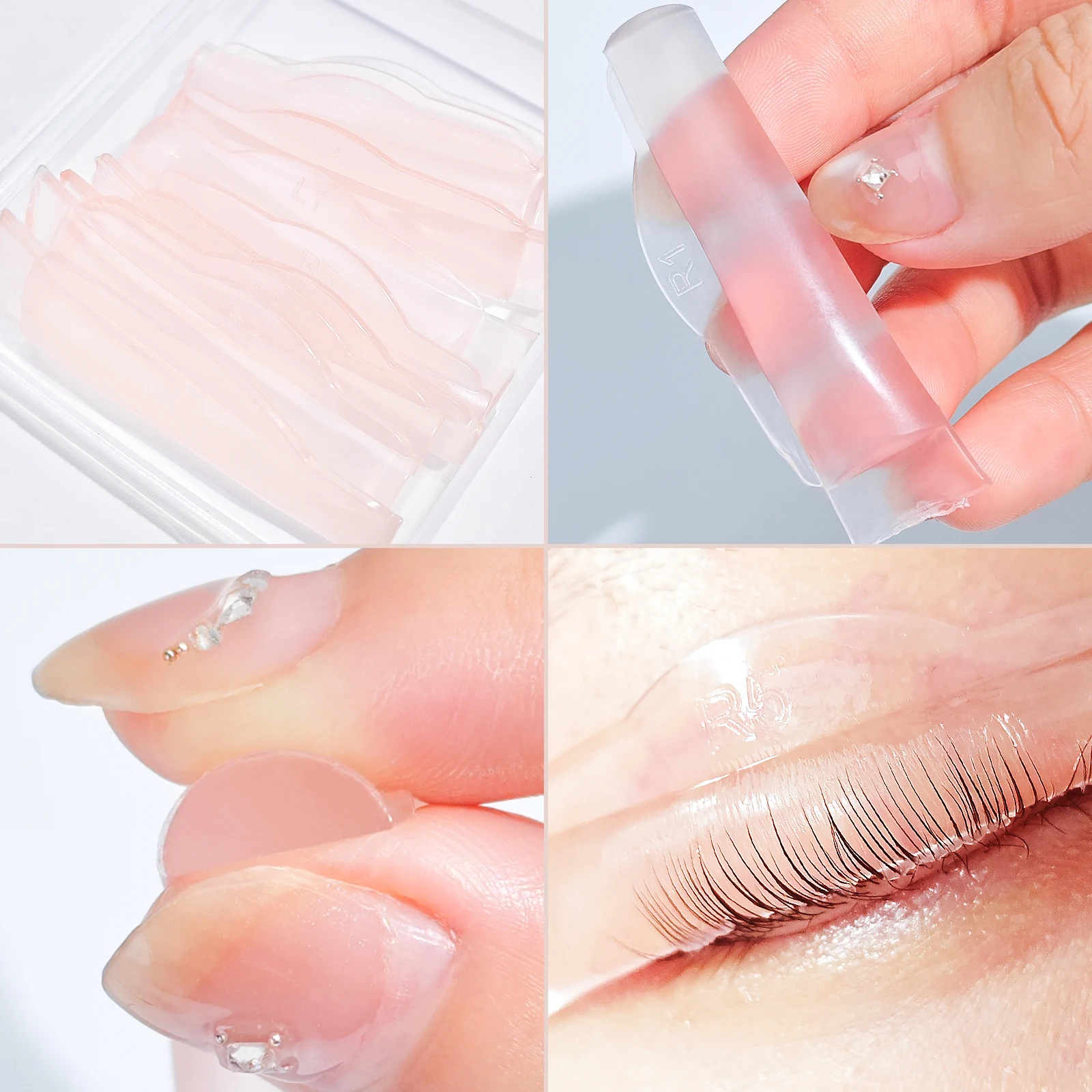 PERMANIA 5 Paar kleberfreie Silikon-Wimpernperm-Stäbchen, klebrige Wimpernlift-Pads, Wimpernformer-Zubehör, Applikator, Make-up-Tool – Detail 9