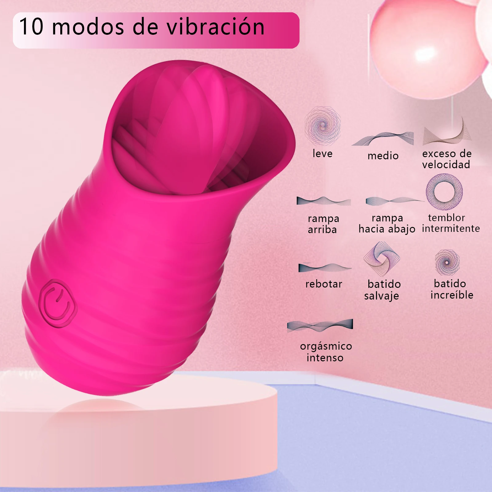 2 in 1 Tongue Licking Vibrator Egg Vaginal Clitoral Stimulator 10 Vibrating Dildo Masturbation Portable Adult Female Sex Toys 2