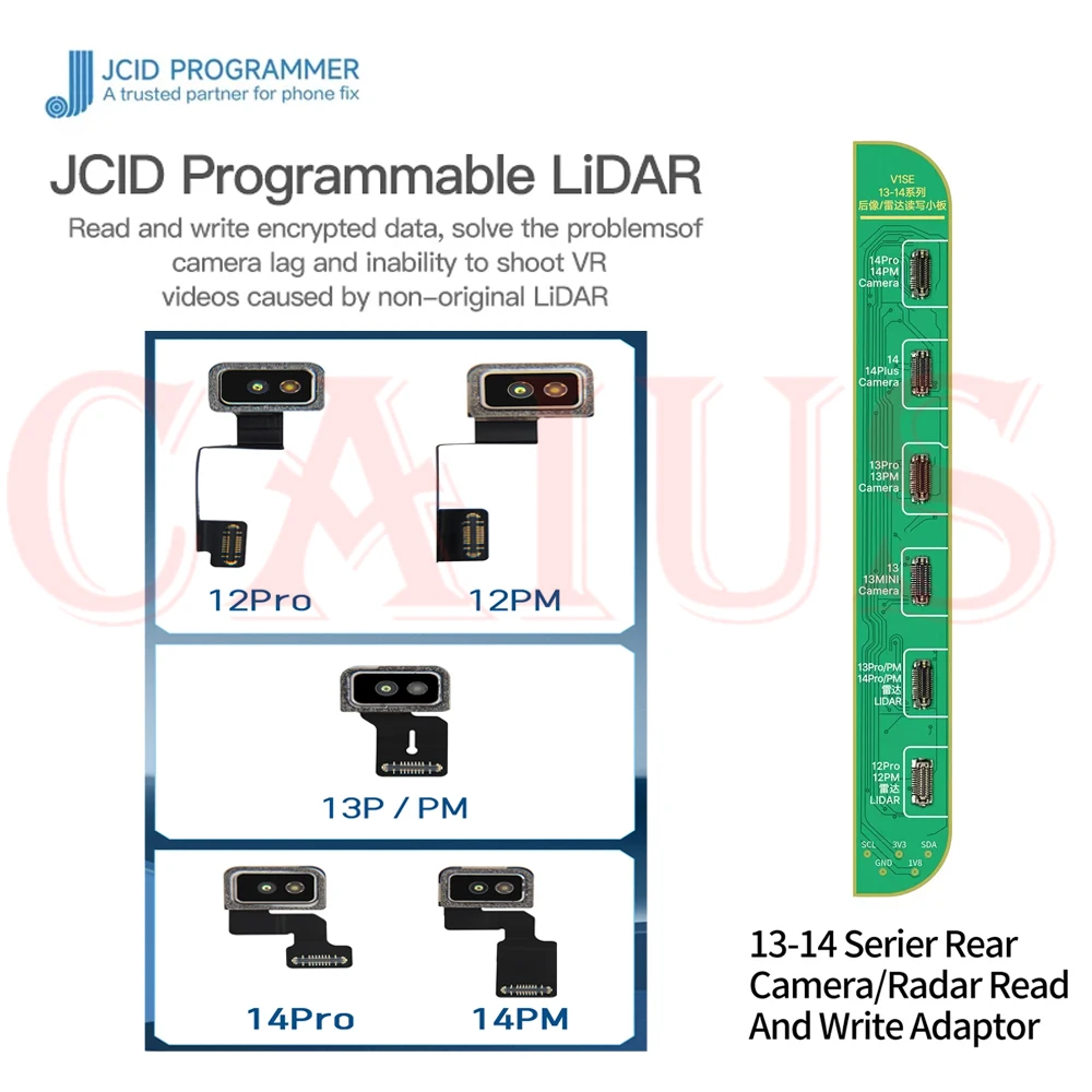 

JC JCID V1SE V1SPRO Programmable LiDAR Cable for IP12 13 14 Pro Max Fixes Camera Delay Inaccurate Ranging 3D VR Scanning Repair