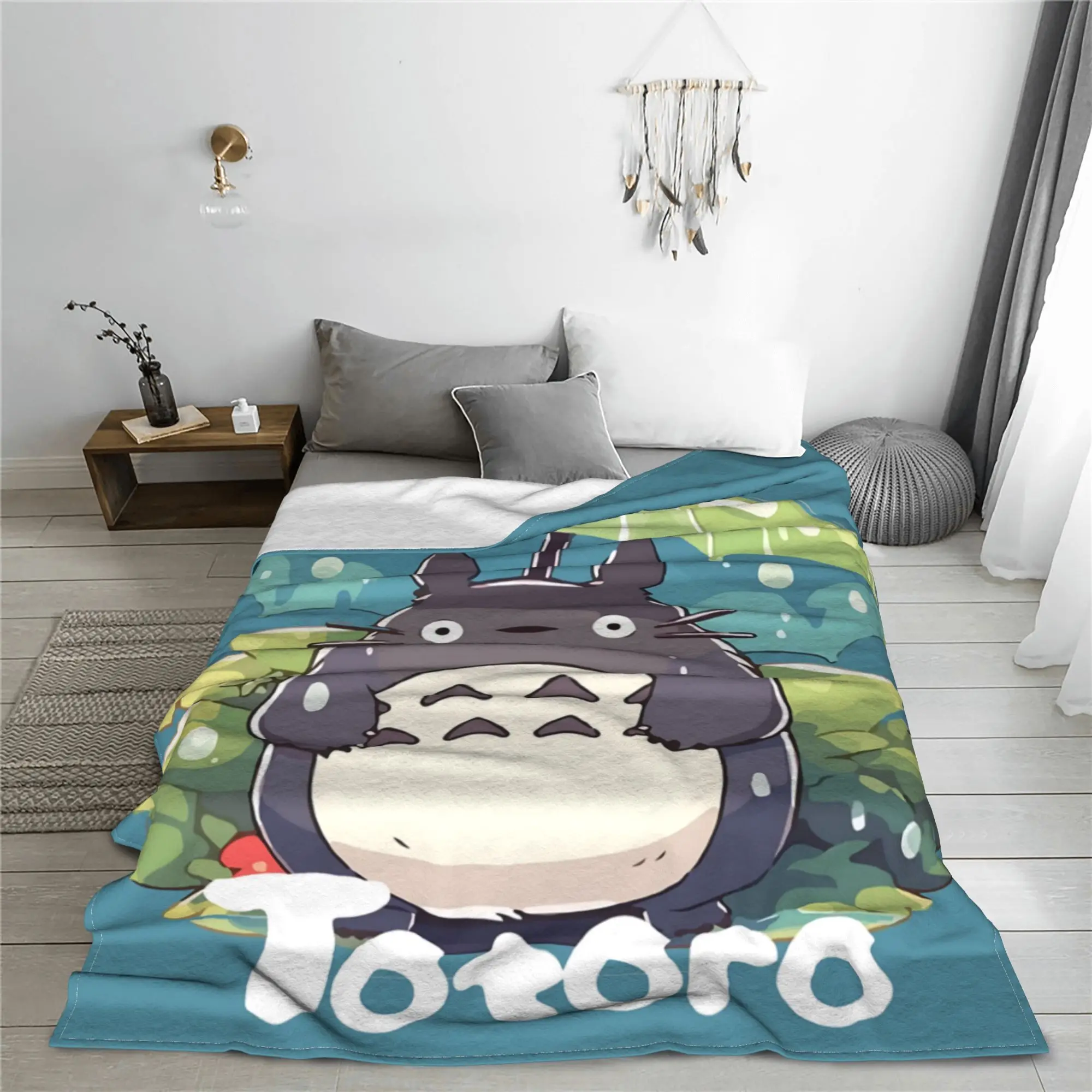 1PC My Neighbor Totoros  home room decorations Winter Blankets for Adults Bedding Home Interior Sofa Knee