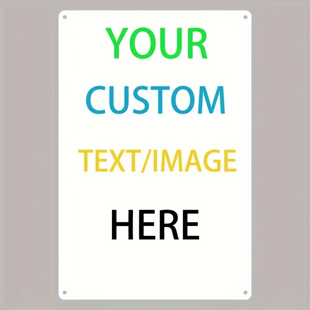 UV Printed Customizable Iron Decor Plaque 20.32X30.48cm Indoor Outdoor Wall Decor For Kitchen Bathroom Garden Holiday Gift