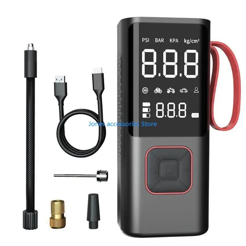 

W8KD Многофункциональный настройка шин со светодиодными портативными воздушными насосами Универсальный электрический насос для и