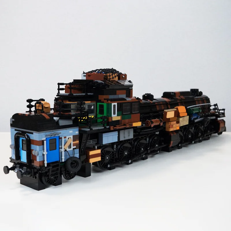 Moc Creative Expert Aurora Locomotive Metro 2033 Exodus Building Blocks Trains Tracks Car Model Bricks Toys for Children Gifts