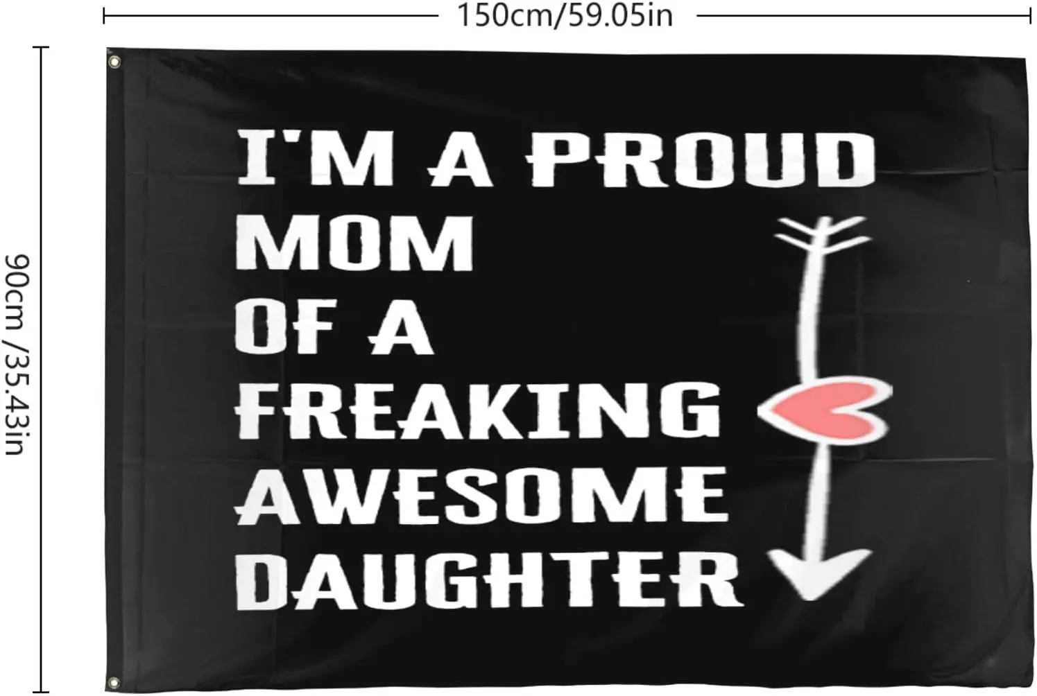 Flagnshow 100% Polyester I'm A Proud Mom Of A Freaking Awesome Daughter Flags