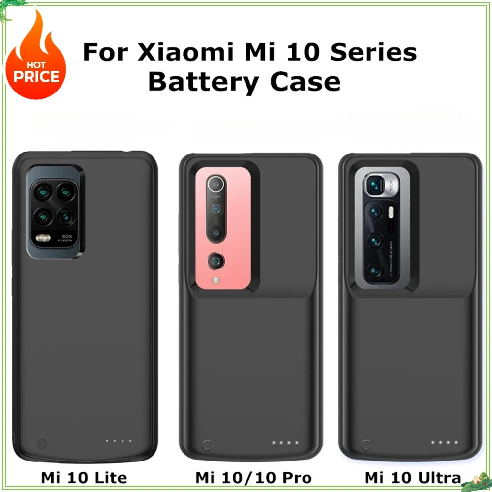 

Battery Charger Cases For Xiaomi Mi 10 Ultra 10Pro External Portable Charger Power Bank Cover For XIAOMI 10 Lite Powerbank Cover