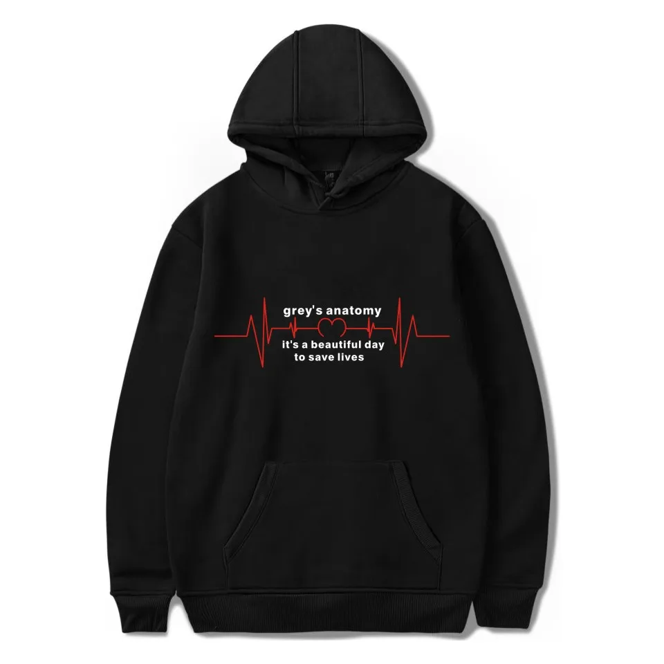Harajuku Popular Tumblr Greys Anatomy printed Hoodies Sweatshirts Men/Women Comfortable Sweatshirt Adult/Child Casual Pullovers