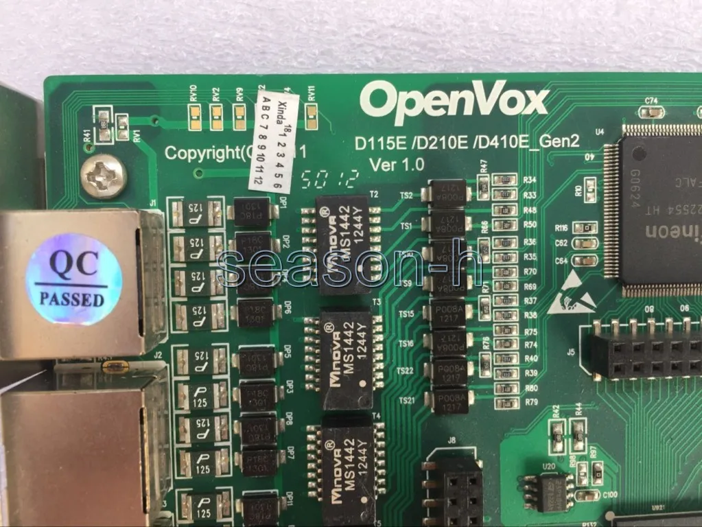 OPENVOX D410E,4PORTE E1/T1/J1 PRI PCIe cartão ASTERISCO、askozia、Elastix