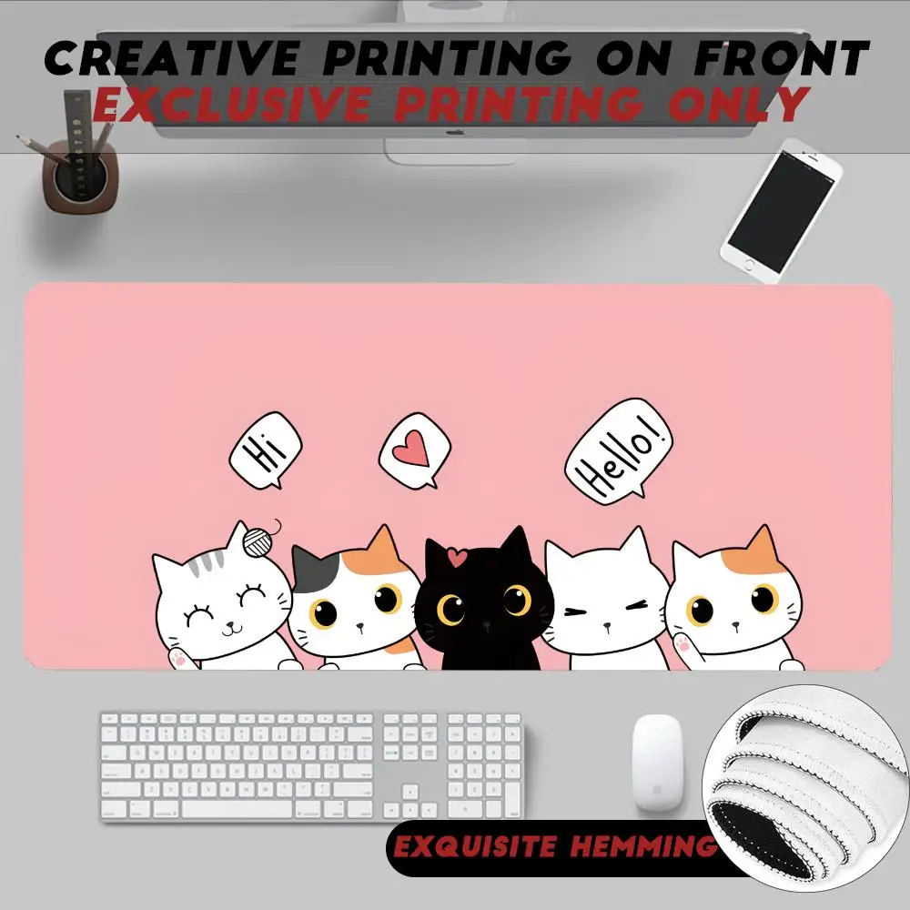 

fashion cartoon cute cat Mouse Pad Non-Slip Rubber Edge locking mousepads Game play mats for notebook PC computer