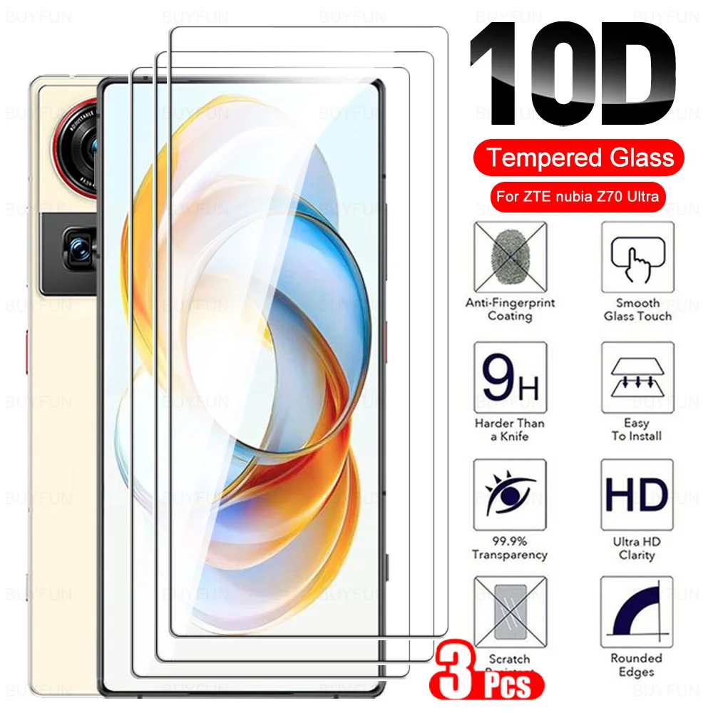 3PCS Screen Protector Tempered Glass for ZTE nubia Z70 Ultra Z70 70Z Z50 Z60 Ultra Z70Ultra Z60Ultra Z50Ultra 5G Protective Film