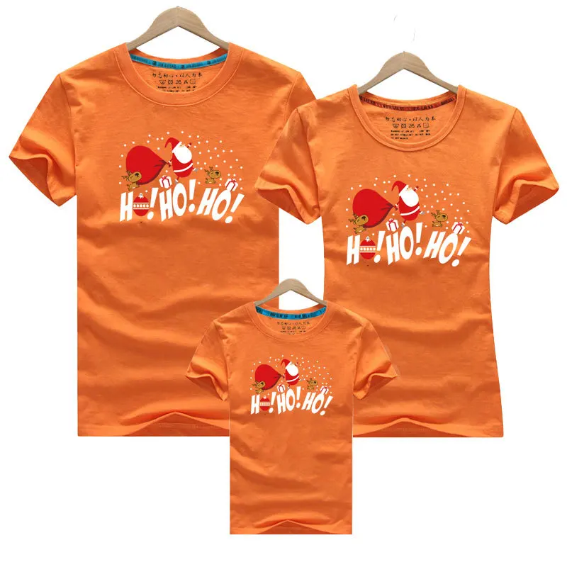 Christmas Family Matching Clothes Mom Dad Son and Daughter Tops Kids Couple Tees