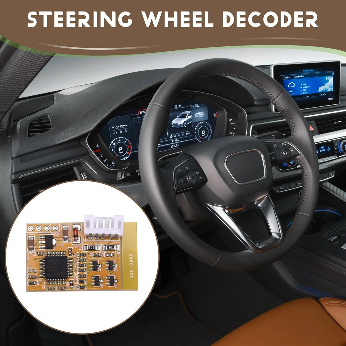 For Audi A4 A5 A6 S6 RS6 A6 C7 A7 Q3 Q5 Q7 Upgraded New Multifunctional Steering Wheel Decoder