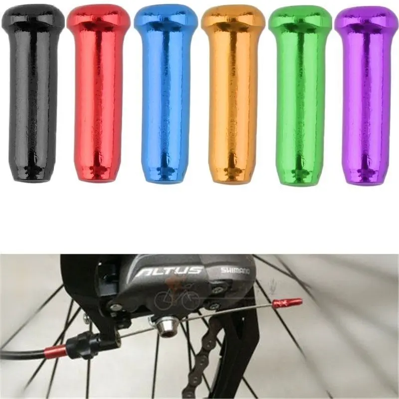 Bicicleta Brake Shifter Inner Cable Dicas, Crimps para MTB, liga de alumínio, Wire Terminal, Ferrules habitação, 50pcs