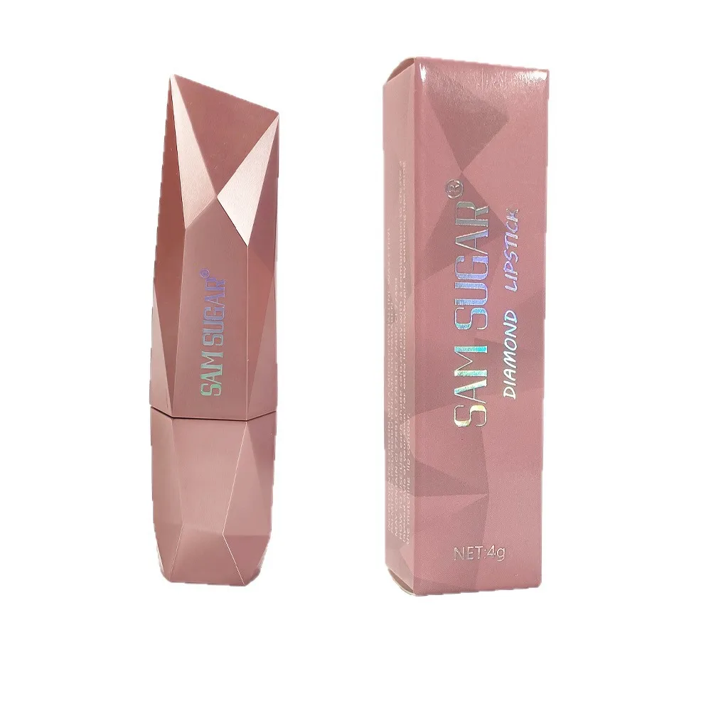 Diamond Shine Lipstick - Waterdichte en langdurige, hydraterende, sterk gepigmenteerde formule in holografische verpakking