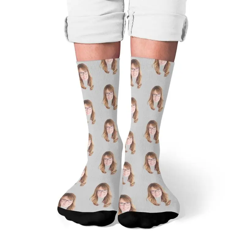 Customized printing of your photos, personalized long socks, colored socks, men's women neutral socks, fun and innovative socks,