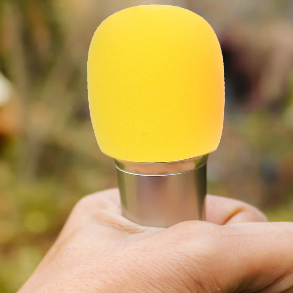 

10 Pcs Microphone Windscreen Covers Sponge Mic Protection Compatible H held Stage Foam Pop Filters Sound Quality Enhancement