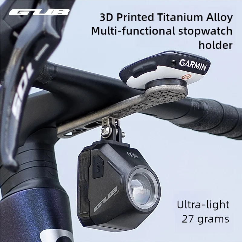 

GUB TI708 Printed Titanium Alloy Road Bicycle Wind Break Bend Handle Integrated Watch Stand Jiaming Extension Seat