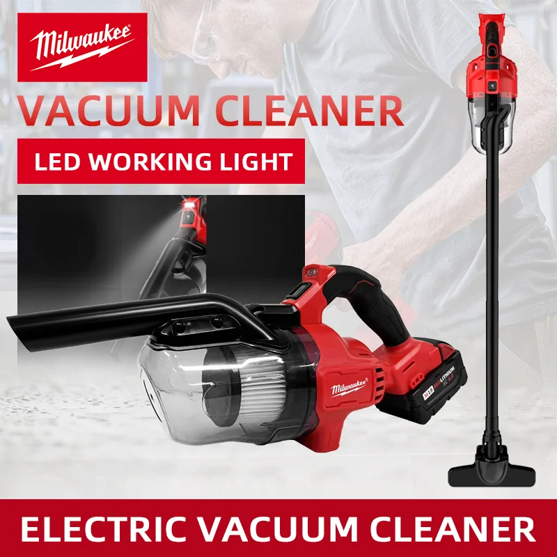 Milwaukee 500W Cordless Electric Vacuum Cleaner Portable Household Industrial Construction Cleaning Tool For 18V Battery