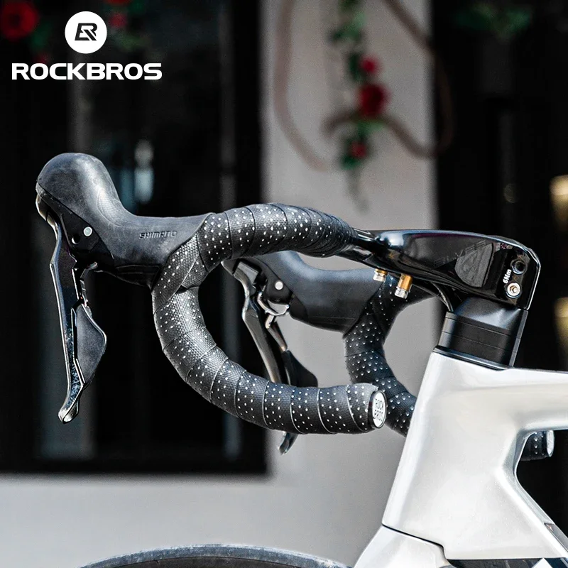 BUCKLOS Road Bike Handlebar Tape Anti Slip Silica Gel Handlebar Tape Shock Absorption Cycling Bar Tape Bicycle Accessories 2pcs