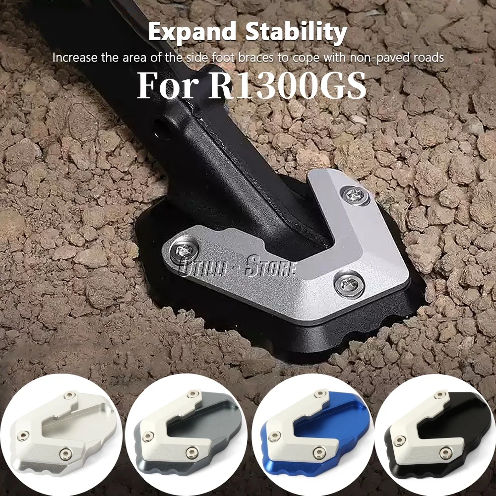 

New For BMW R1300 GS R1300GS R 1300 GS 2023 2024 Motorcycle Aluminum Kickstand Extender Foot Side Stand Extension Enlarged Base