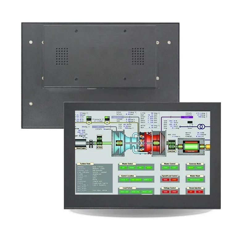 Kustom 10.1 15.6 27 inci kapasitif keandalan tinggi HD TFT kasar Panel Mount Display industri LCD layar sentuh Monitor