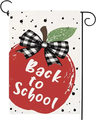 Back To School Garden Flag 12x18 Inch Double Sided Flags 12.5