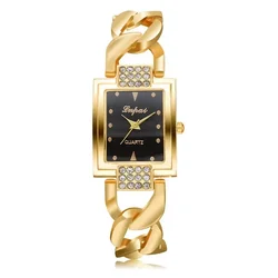 Women's Watches Top Brand Luxury Gold Bracelet Watch Women Watches Rhinestone Ladies Watch Clock reloj mujer