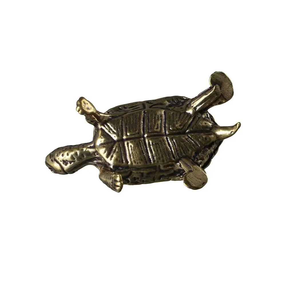 Copper Tea Pet Living Room Longevity Turtle Car Decoration Desktop Ornaments Brass Tortoise Tortoise Statue Turtle Figurines