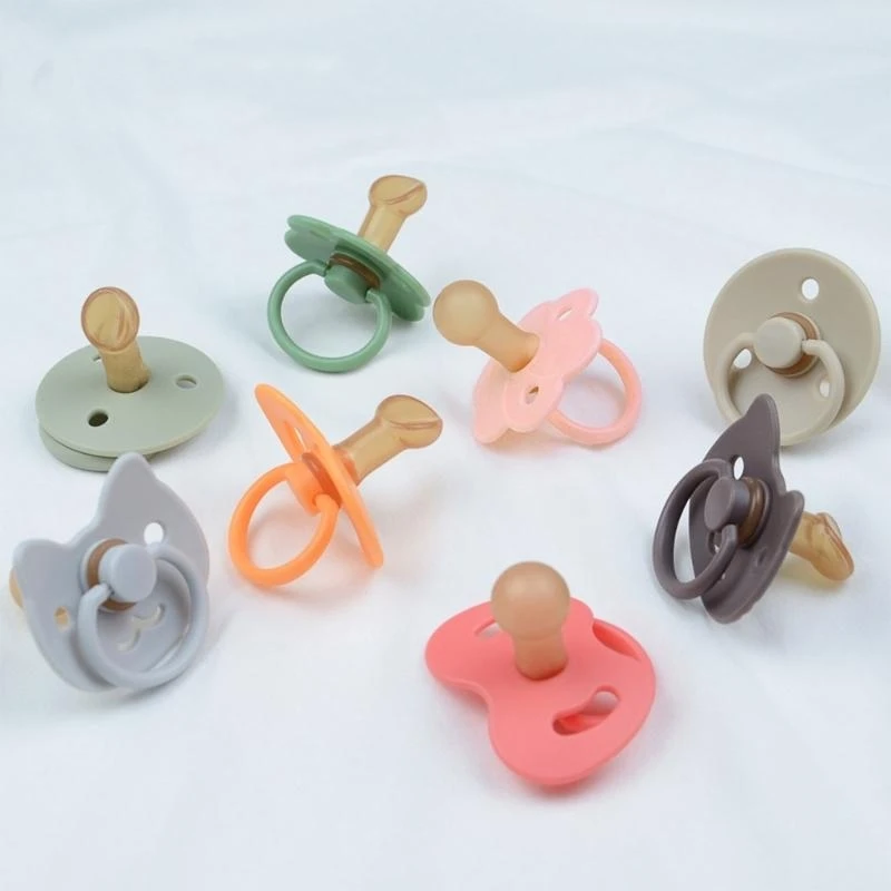 

J15U Baby Silicone Pacifier Flower Dummy Pacifiers Bibs Pacifier for Newborn Infant Baby Girls Boys Comfort