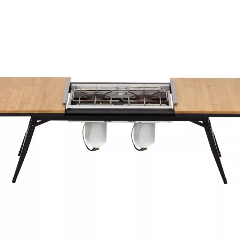 Extended, camping extension folding table
