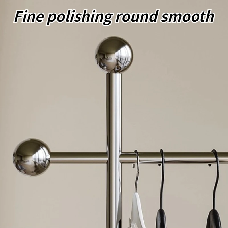Minimalist Coat Rack Stainless Steel Storage Clothes Hanger Living Room Floor Standing Clothing Rack Dressing Rooms Furniture