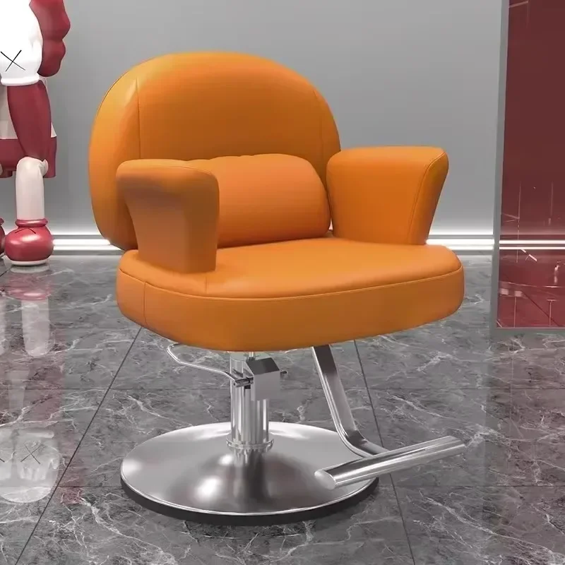 Black Salon Modern Barber Chair Nordic Personalized Cheap Beauty Chair Classic Leg Rest Adjustable Cadeira Salon Furniture