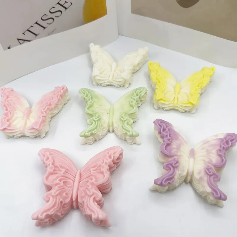 Cute Butterfly Silicone Candle Mold for DIY Aromatherapy Candle Plaster Ornaments Soap Epoxy Resin Mould Handicrafts Making Tool