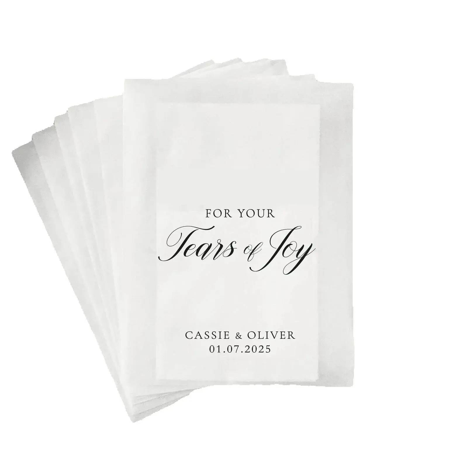 

Personalised Wedding Tissue Packs, Wedding Tissue Bags, Wedding Favours, Wedding Tissue Packets, For Your Tears of Joy, Wedding