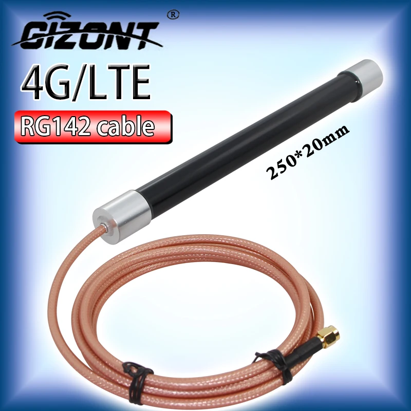 High-power 4G LTE fiberglass waterproof antenna 3G 4G omnidirectional high-gain NB-iot IoT antenna 800-2700mhz outgoing RG142