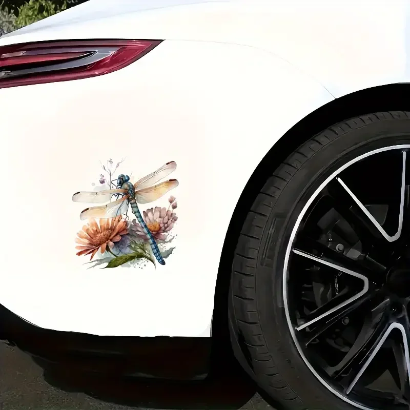 Premium 3D Dragonfly Vinyl Decal - Waterproof & Self-Adhesive, Perfect for Cars, Laptops, Trucks, Motorcycles - Scratch-Resistan