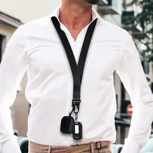 Cordão de pescoço preto moda águia bico cinta chaveiro cordão para titular do cartão de identificação chaves chaveiro alça de telefone celular acessório presente 12 principais vendas sapatos de bico - №4