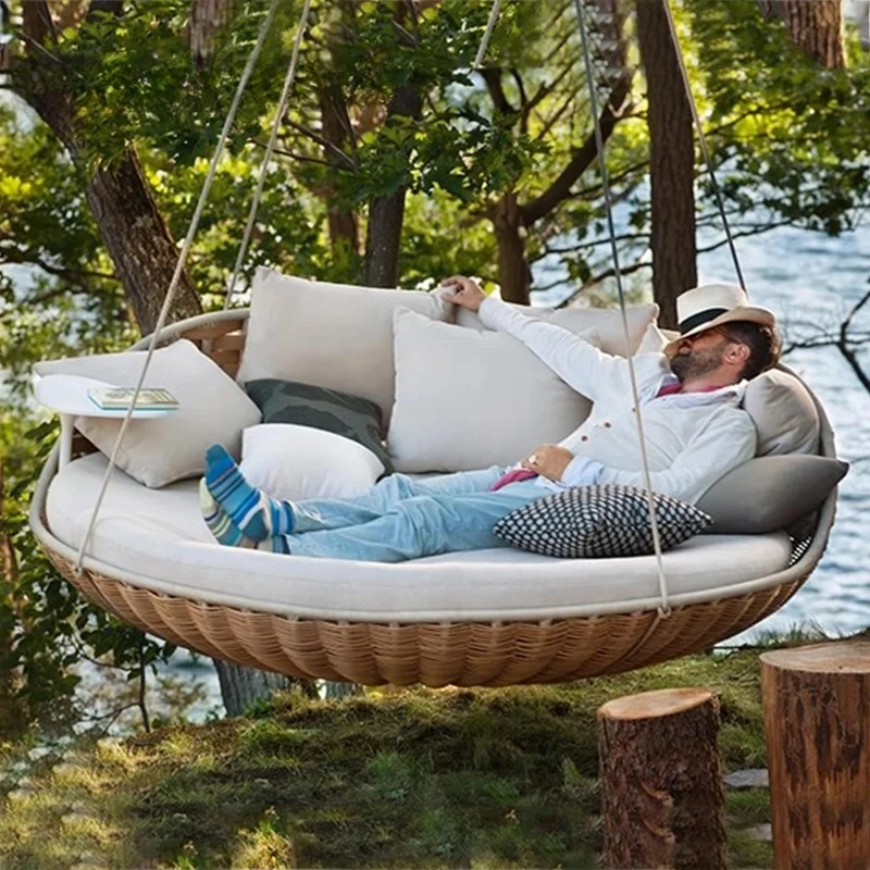 

Outdoor Swing Chair Backyard Rattan Hammock Patio Balcony Furniture Garden Set Hanging Chair