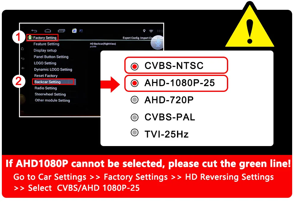 AHD 1080P Auto Rückansicht Kamera für Opel Astra H J Corsa Meriva Zafira Insignia FIAT Grande CCD Reverse dynamische Flugbahn Kamera – Detail 3